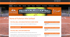 Desktop Screenshot of fullertonhillssoftball.org